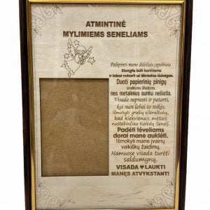 Rėmelis – atmintinė ”Mylimiems seneliams”