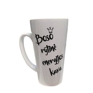 Latte puodelis didelis “Boso rytinė energijos kava”