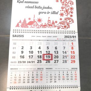 sieniniai kalendoriai