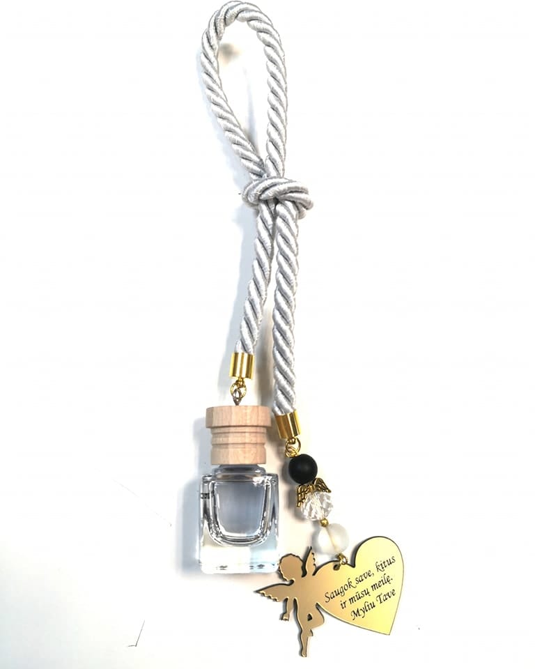 Auto kvapukas “Saugok save, kitus ir mūsų meilė.Myliu Tave”