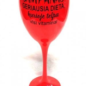 Stiklinė taurė “Šampanas geriausia dieta”