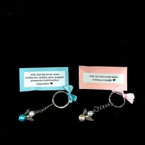 Dovanėlės svečiams “Raktų pakabukas su angeliuku”