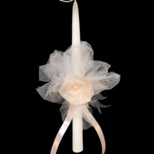 Krikšto žvakės papuošimas