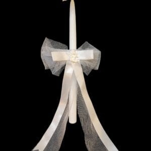 Krikšto žvakės papuošimas