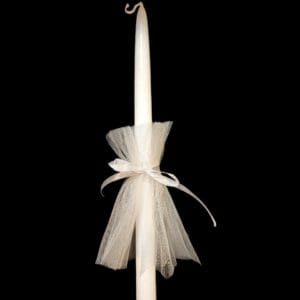 Krikšto žvakės papuošimas