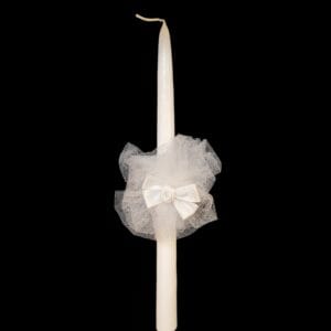 Krikšto žvakės papuošimas