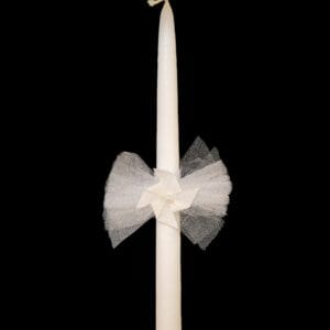 Krikšto žvakės papuošimas