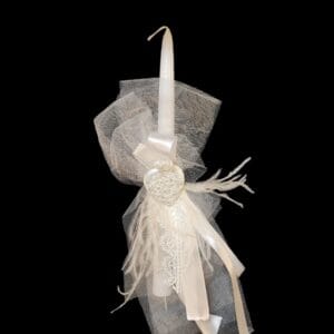 Krikšto žvakės papuošimas