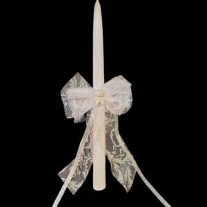 Krikšto žvakės papuošimas