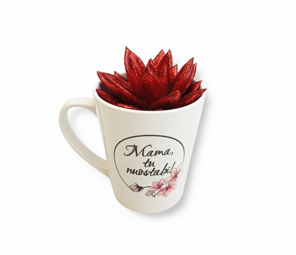 GĖLĖ PUODELYJE „MAMA, TU NUOSTABI!“