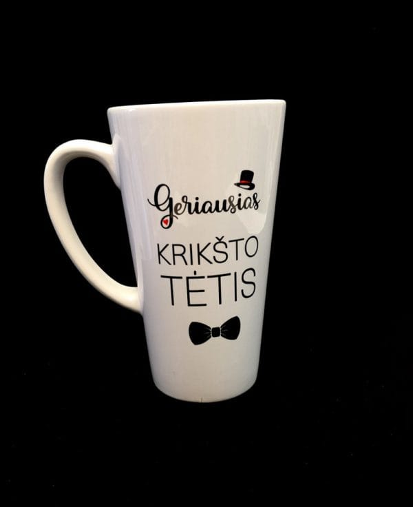 Didelis latte puodelis “Geriausias Krikšto tėtis”