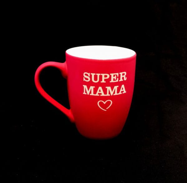 Graviruotas puodelis ”Super mama”