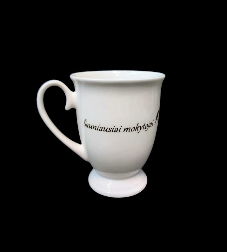 Porcelianinis puodelis “Šauniausiai mokytojai”