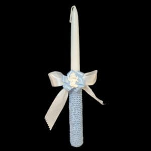 Krikšto žvakė dekoruota