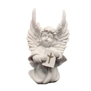 Keramikinis angeliukas su knyga didesnis