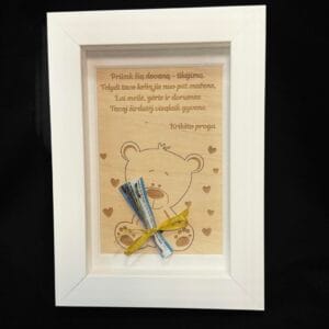 Rėmelis dovanoti pinigams Krikšto proga “Priimk šią dovaną….”