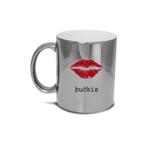 Puodelis sidabro spalvos” Bučkis”