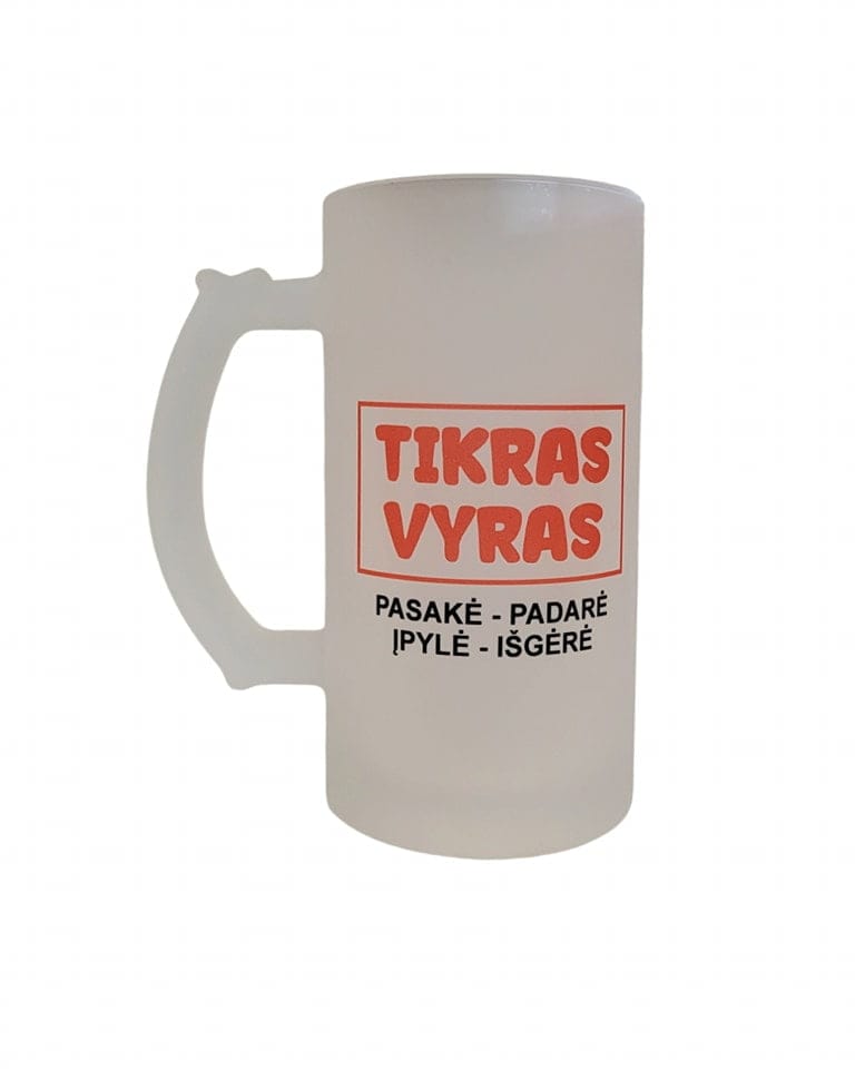 Bokalas “Tikras vyras pasakė-padarė įpylė-išgėrė”