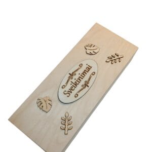 Pinigų vokelis medinis