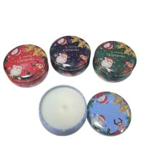Kalėdinių sausainių ir karameles kvapo sojų vaško žvakės metaliniuose indeliuose🥰 Puiki simbolinė dovana artėjančių švenčių proga🌲