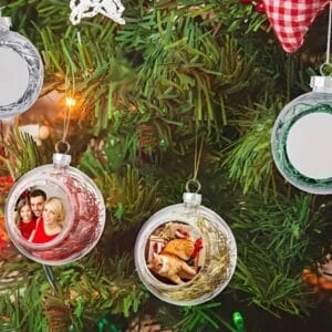 Kalėdinis žalias žaisliukas su nuotrauka (Kopija)